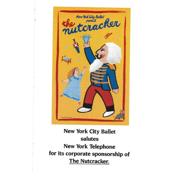 The Nutcracker New York Christmas Ballet 1990s  Vintage Print Ad - Picture 1 of 2